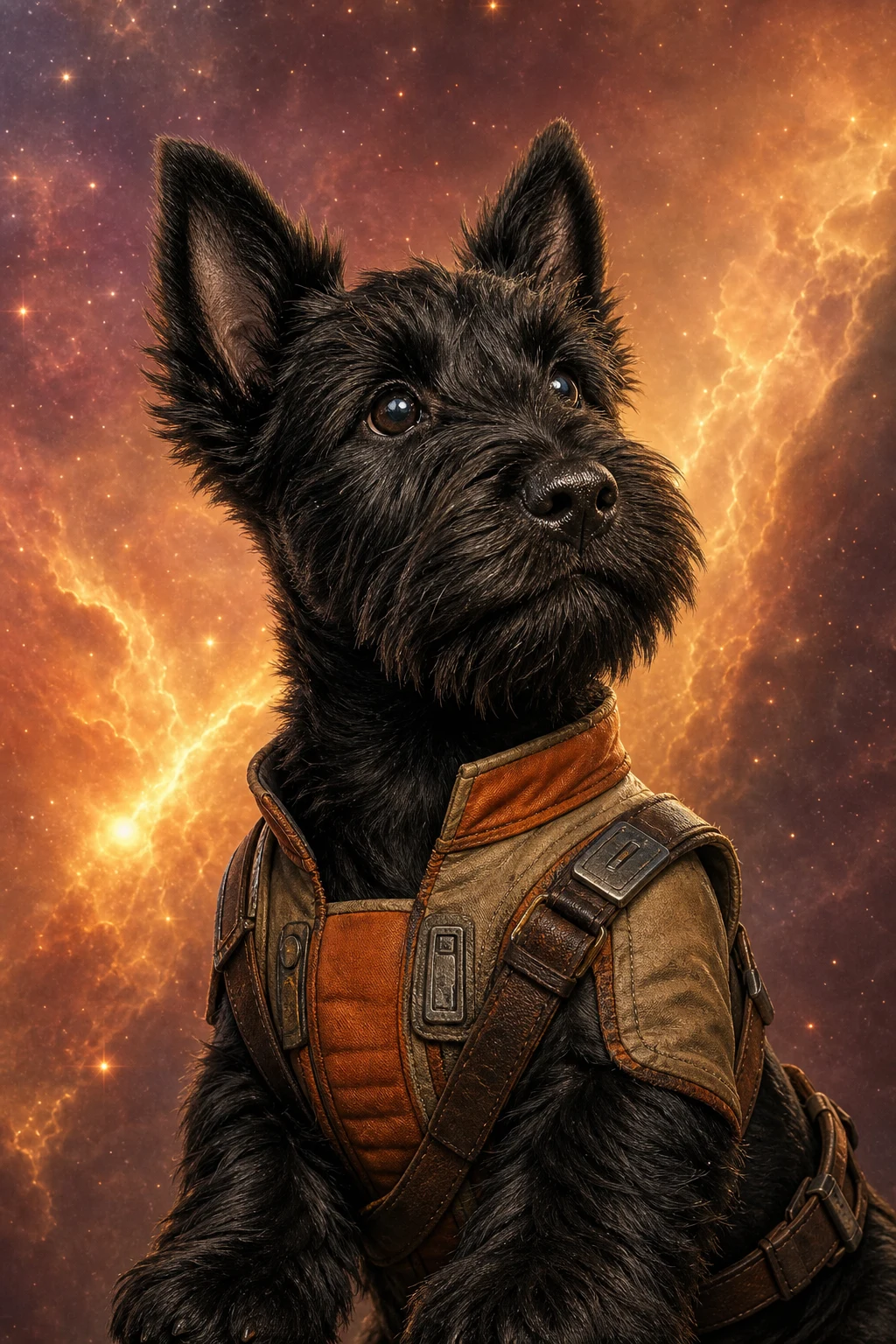 Rocket the Scottish Terrier — Studio Canvas Realism pet portrait