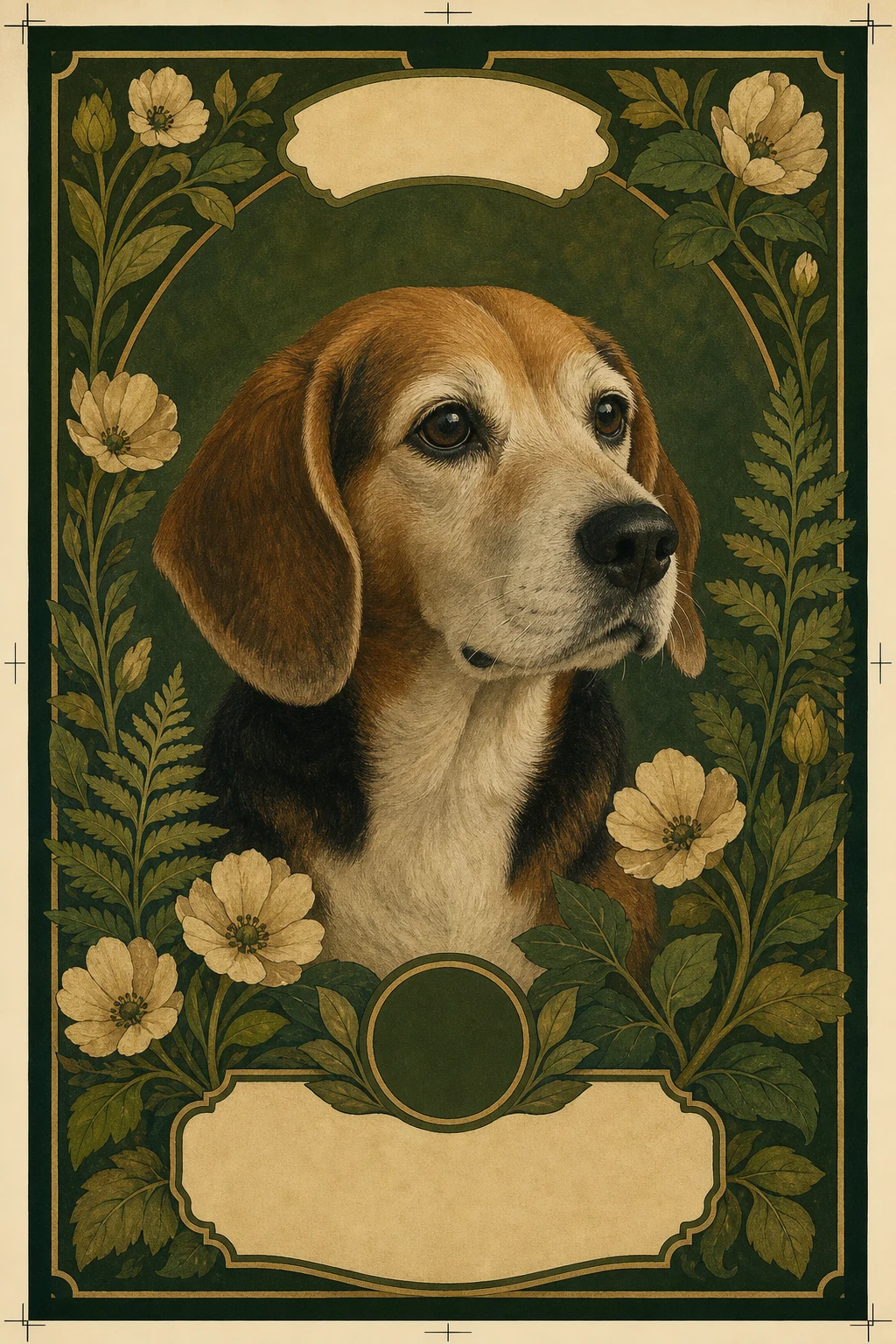 Walter the Beagle — Synthetism pet portrait